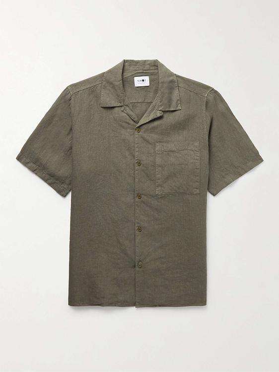 Taupe short sleeve polo shirt from NN07