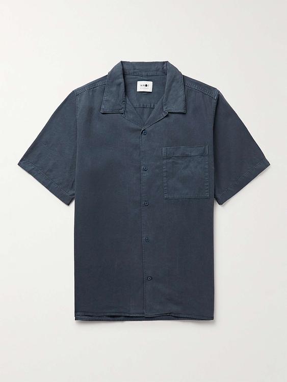 Dark grey short sleeve polo shirt from NN07