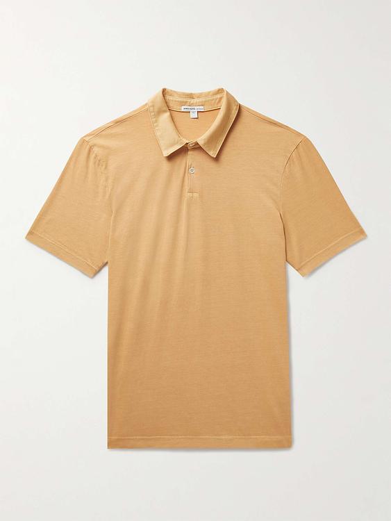 Beige short sleeve polo shirt from James Perse
