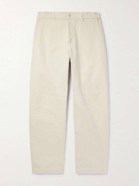 Beige casual trousers from De Bonne Facture
