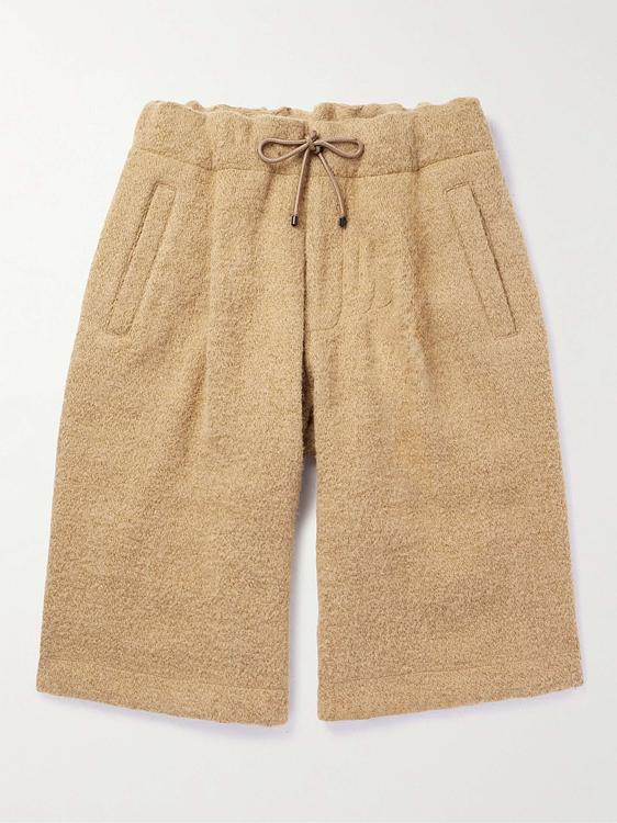 Taupe linen shorts from Dries Van Noten