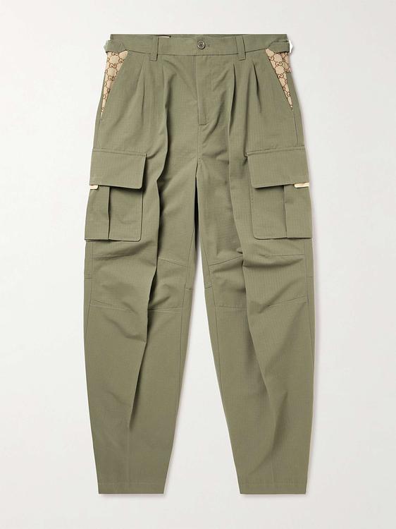 Taupe cargo trousers from Gucci