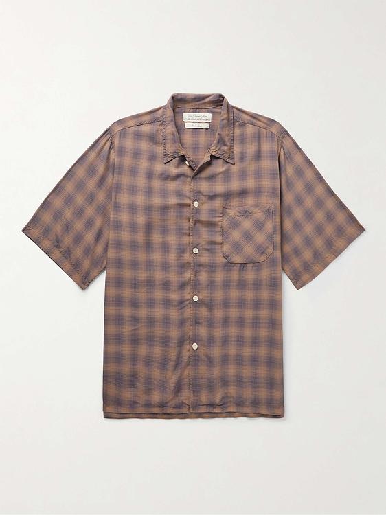 Checkered grey short sleeve shirt from Remi Relief