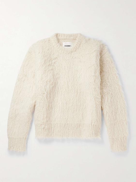 White sweater from Jil Sander