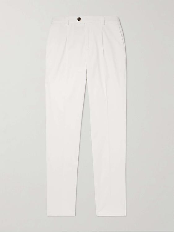 White chinos from Brunello Cucinelli