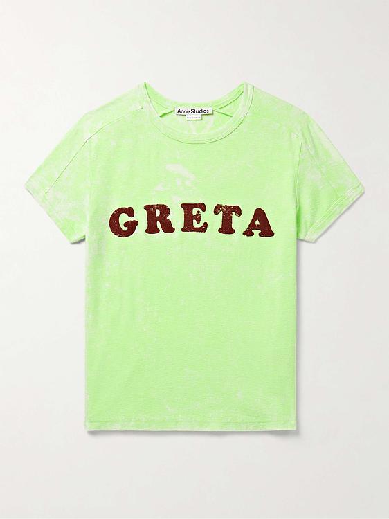 Print light green t-shirt from Acne Studios