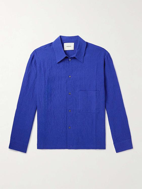 Dark blue casual shirt from Róhe
