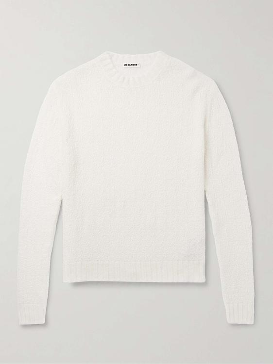 White sweater from Jil Sander