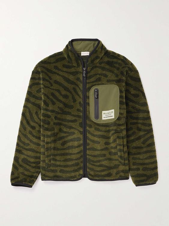 Dark green fleece jacket from Moncler Genius