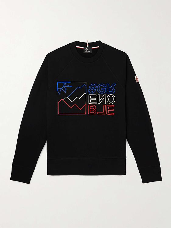 Print black sweatshirt from Moncler Grenoble