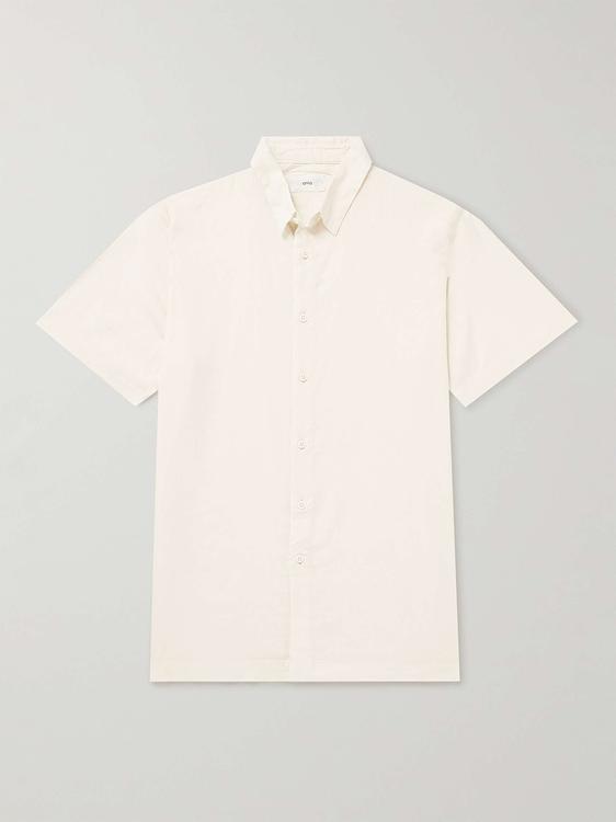 White short sleeve polo shirt from Onia