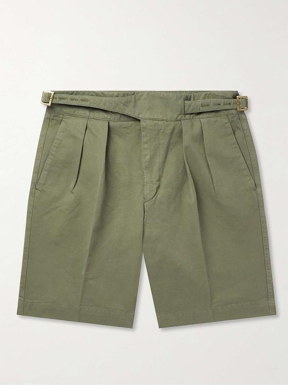 Taupe chino shorts from Rubinacci