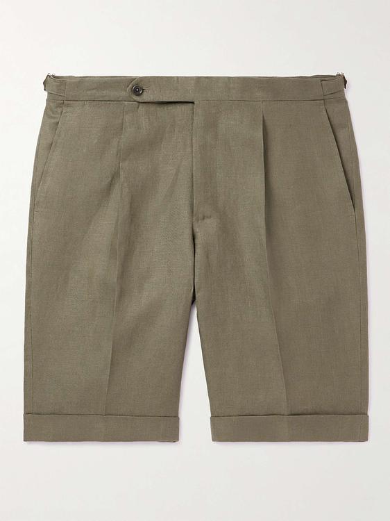 Taupe chino shorts from De Petrillo