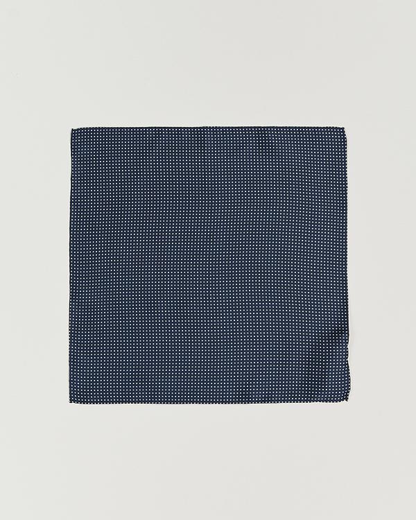 Dotted dark blue pocket square from Amanda Christensen