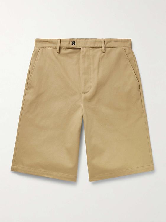 Taupe chino shorts from Amiri