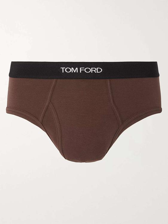 Print brown briefs from Tom Ford