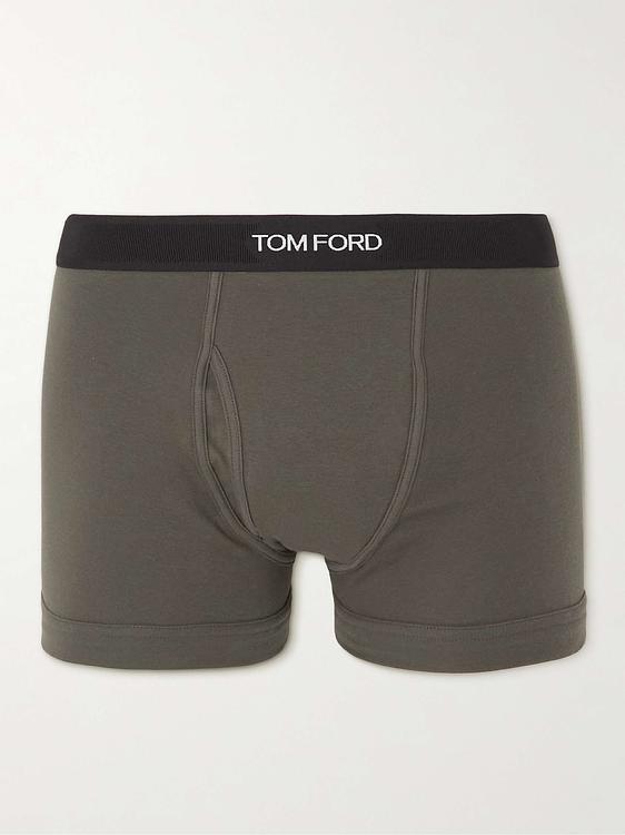 Print dark green boxer briefs from Tom Ford
