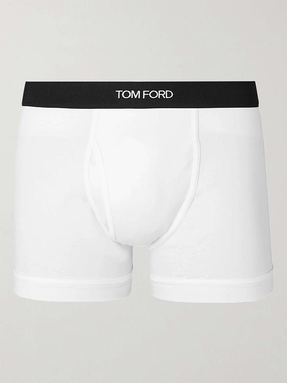 Print white boxer briefs from Tom Ford