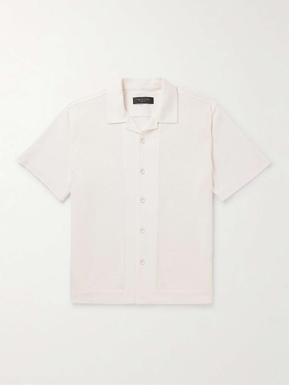 White short sleeve polo shirt from Rag & Bone