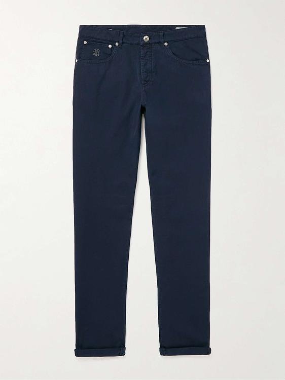 Dark blue chinos from Brunello Cucinelli