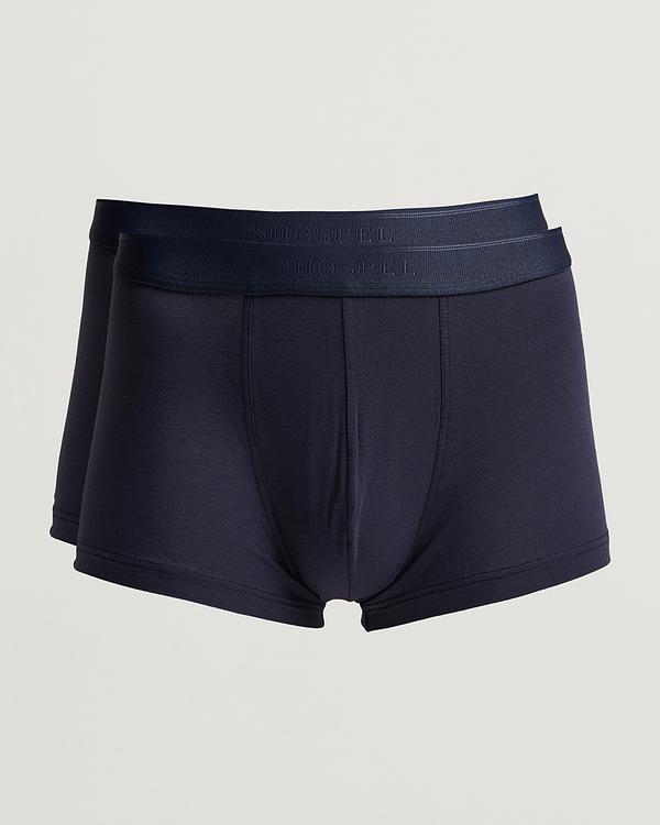 Dark blue boxer briefs from Sunspel
