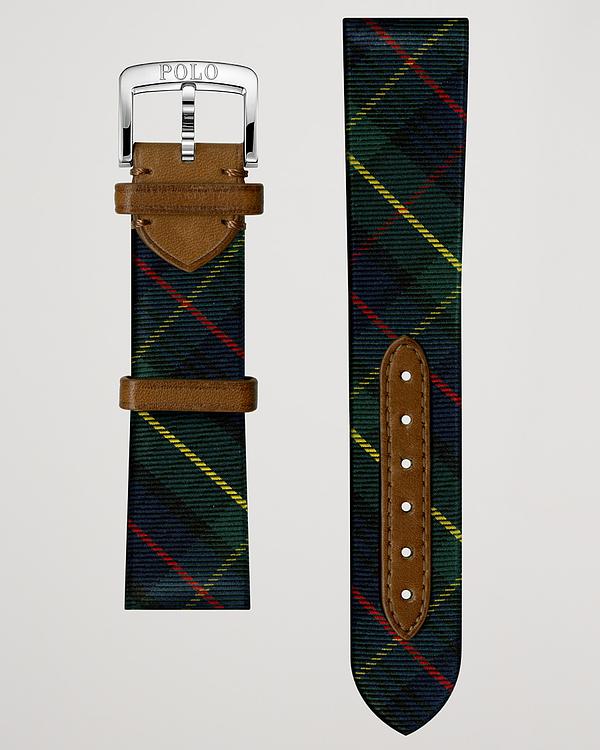 Checkered dark blue watch strap from Polo Ralph Lauren