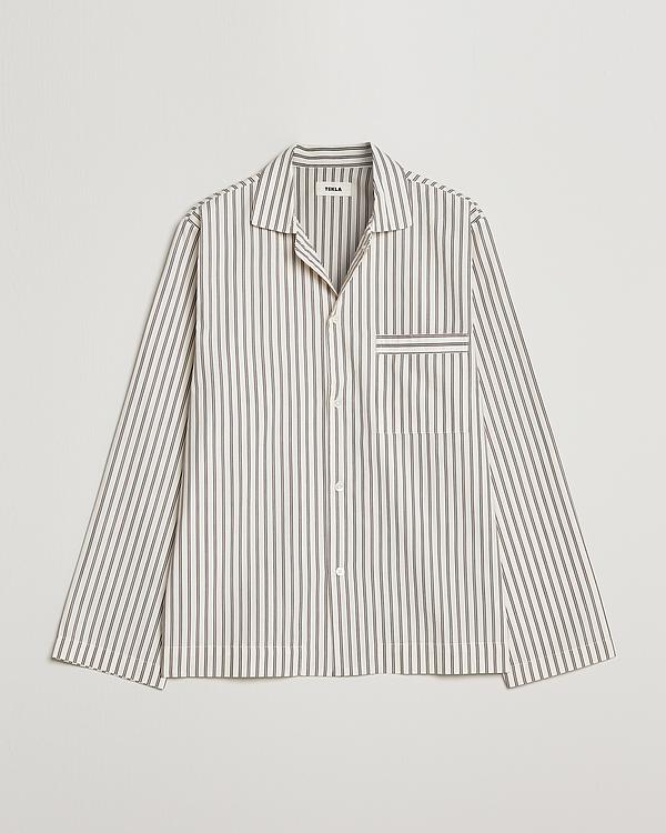 Striped white casual shirt from Tekla