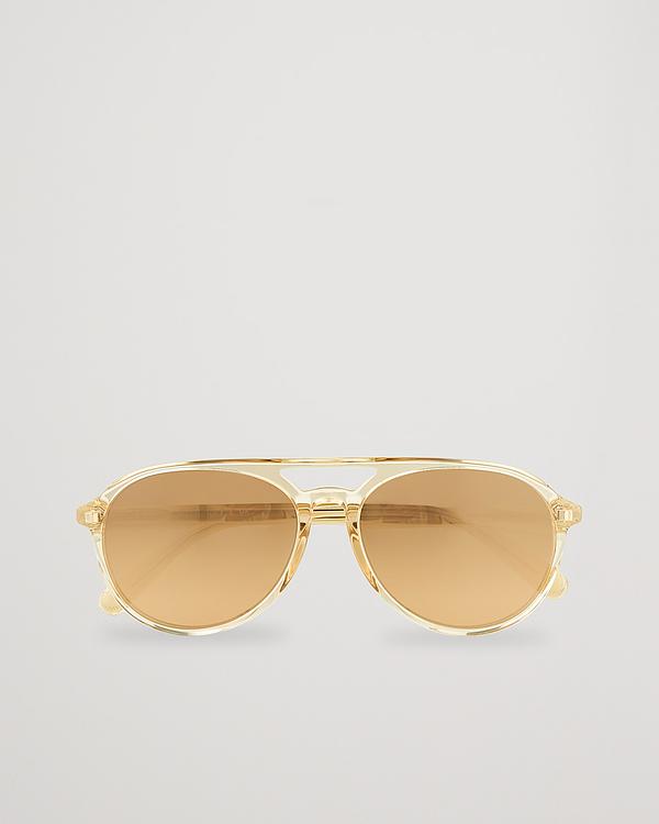 Beige round frame sunglasses from Moncler Lunettes