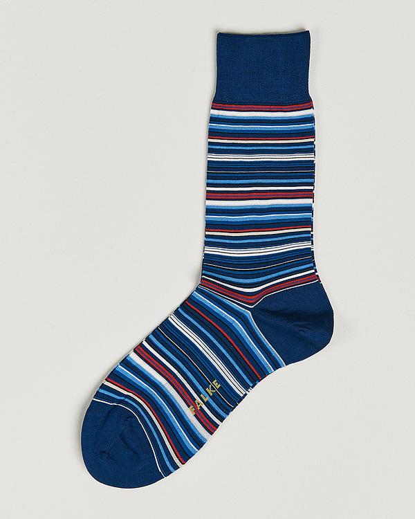 Striped dark blue socks from Falke