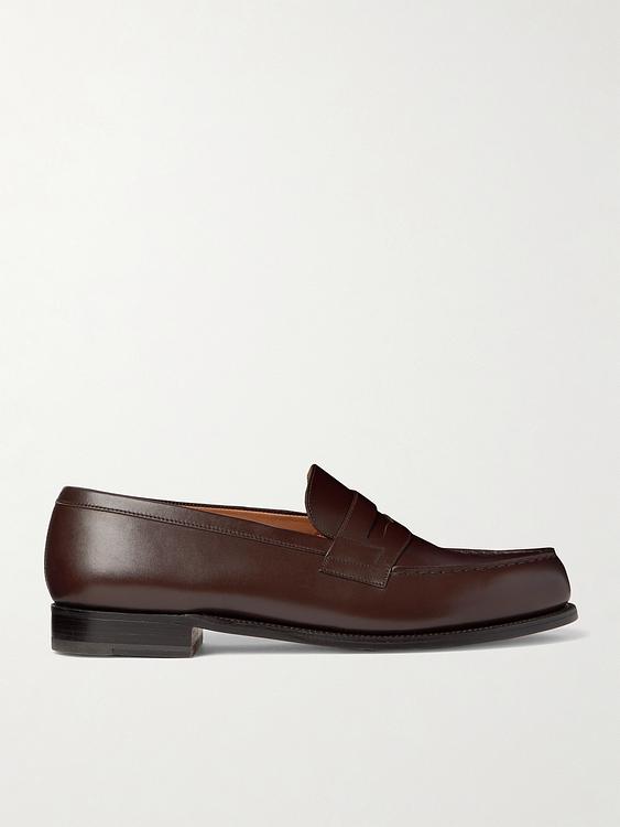 Dark brown loafers from J.M. Weston