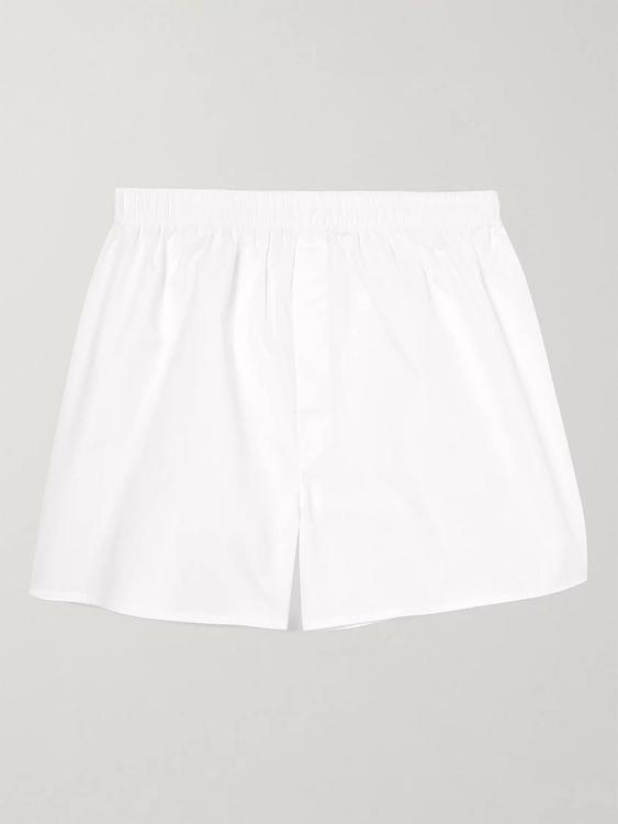 White boxer shorts from Sunspel