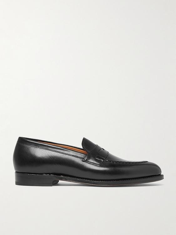 Dark grey loafers from Grenson