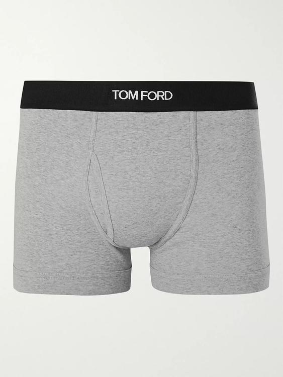 Print grey boxer briefs from Tom Ford