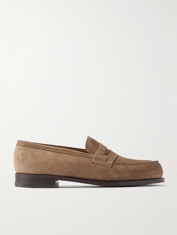 Taupe loafers from J.M. Weston