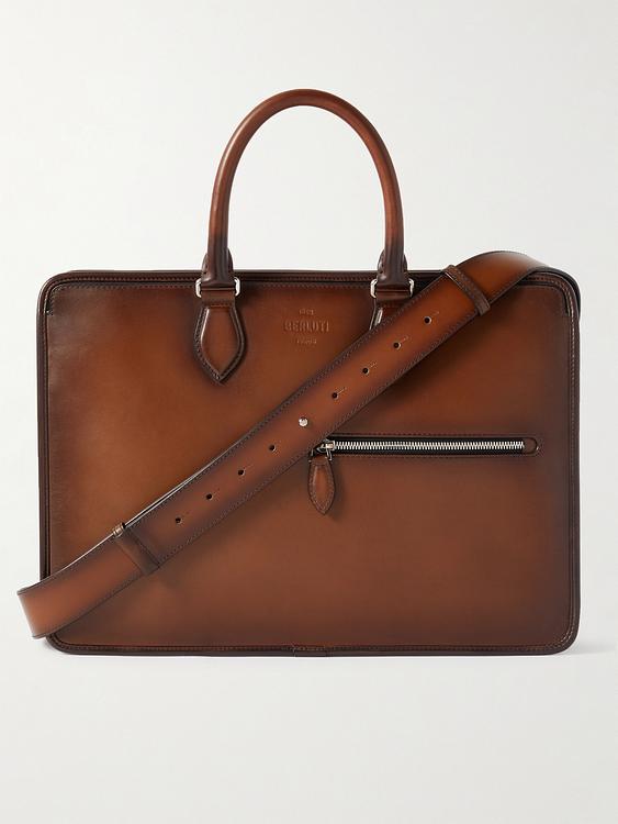Brown briefcase from Berluti