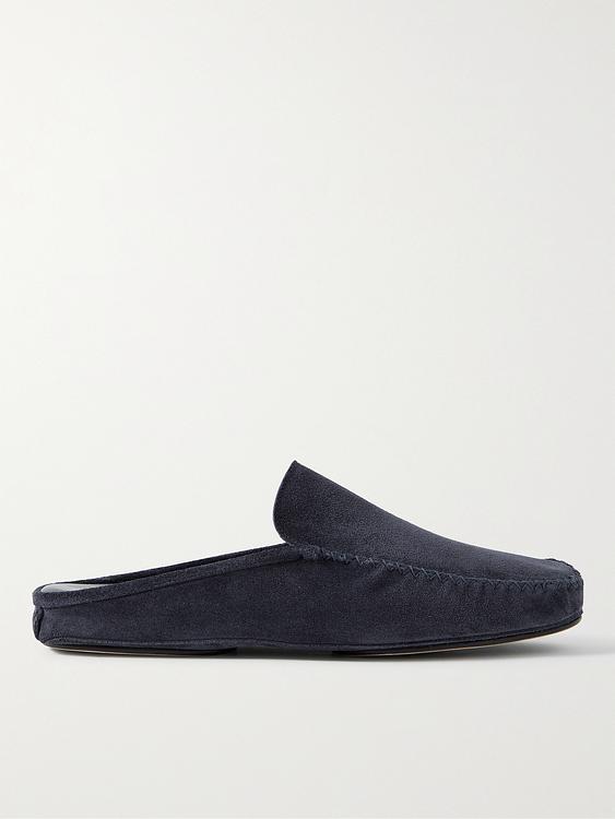 Dark blue loafers from Manolo Blahnik