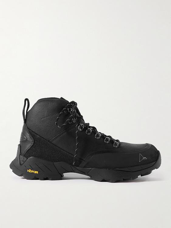 Black lace-up boots from ROA
