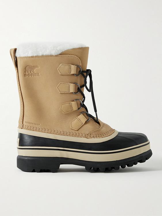 Taupe lace-up boots from Sorel