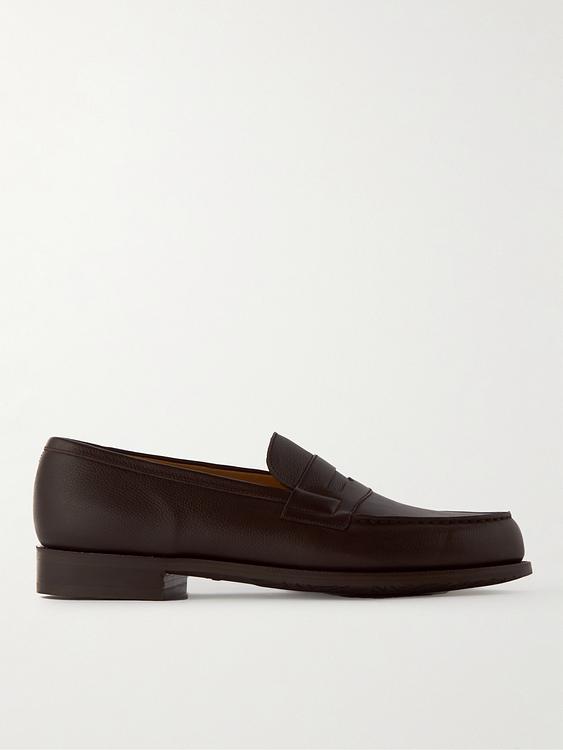 Dark brown loafers from J.M. Weston