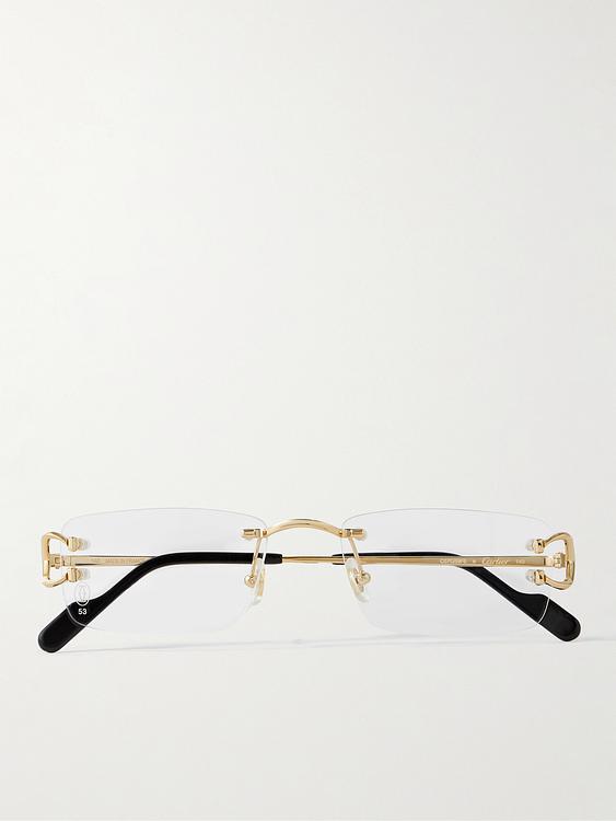 Dark yellow d-frame glasses from Cartier Eyewear