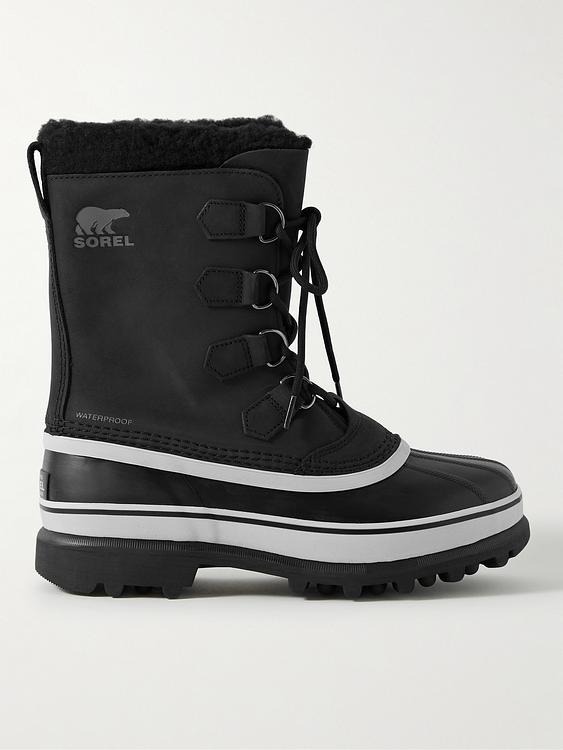 Black lace-up boots from Sorel