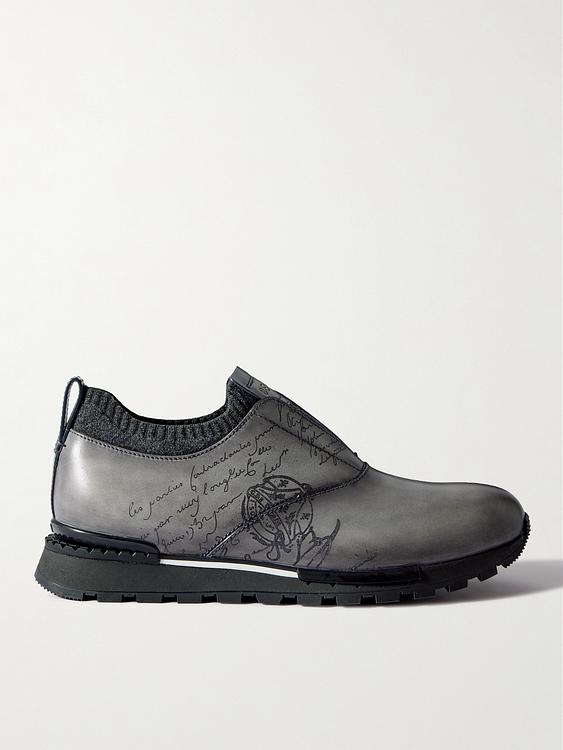 Grey lace-up boots from Berluti
