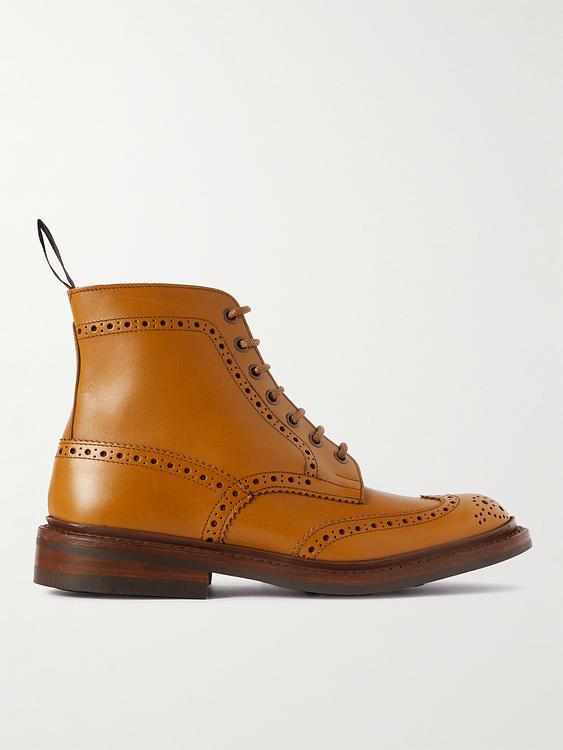 Brown lace-up boots from Tricker's