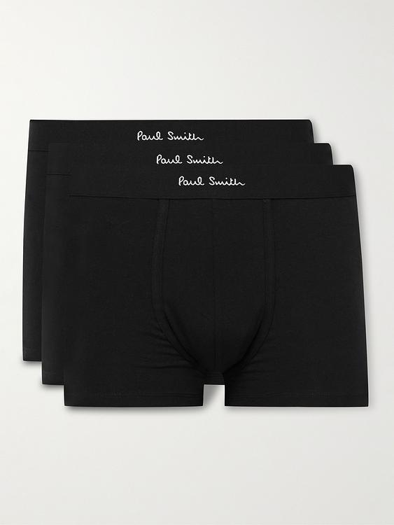 Print black boxer briefs from Paul Smith