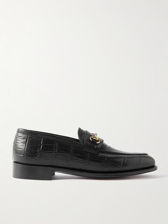 Dark grey loafers from George Cleverley