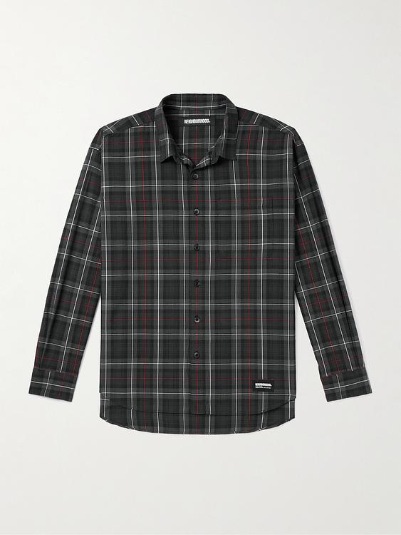 Checkered dark grey casual shirt from Neighborhood