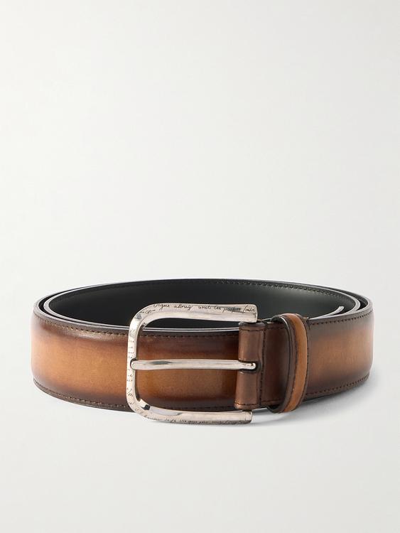 Dark brown belt from Berluti