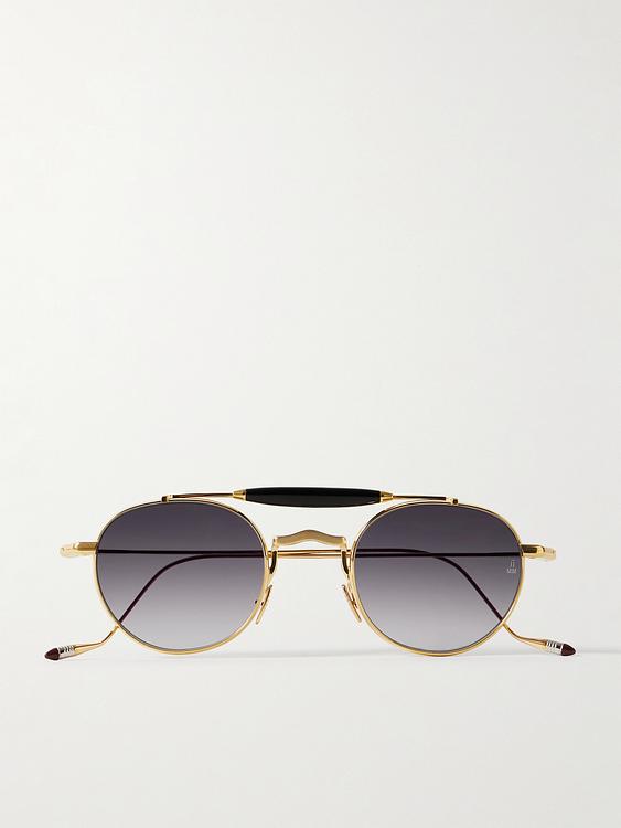 Dark yellow round frame sunglasses from Jacques Marie Mage