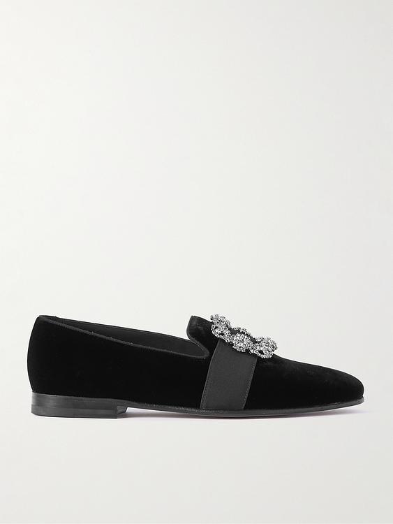 Black loafers from Manolo Blahnik
