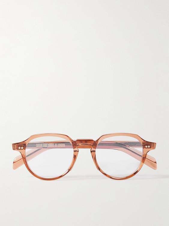 Brown d-frame glasses from Cutler and Gross